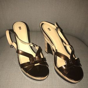B.P. Brown Wedge Heels